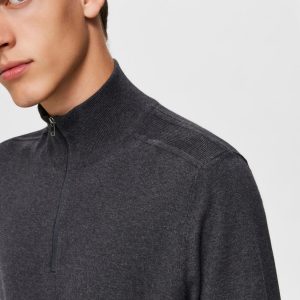 SELECTED homme half zip pull antracit