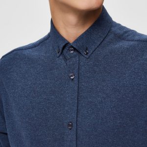 SELECTED homme knitted shirt ls blue