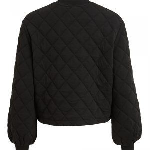 OBJECT ls quilted sweat pullover black