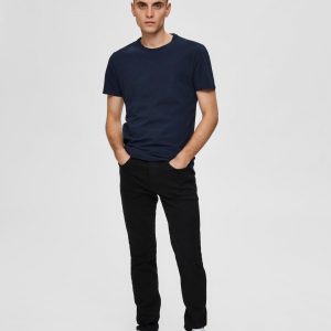 SELECTED homme ss o-neck tee navy