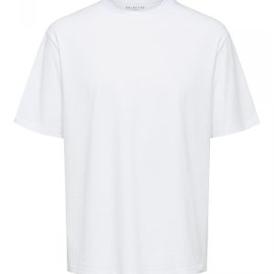 SELECTED homme ss o-neck tee bright white/this is it