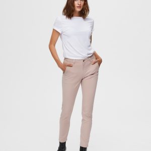 SELECTED femme chino adobe rose
