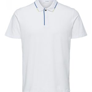 SELECTED homme ss polo bright white