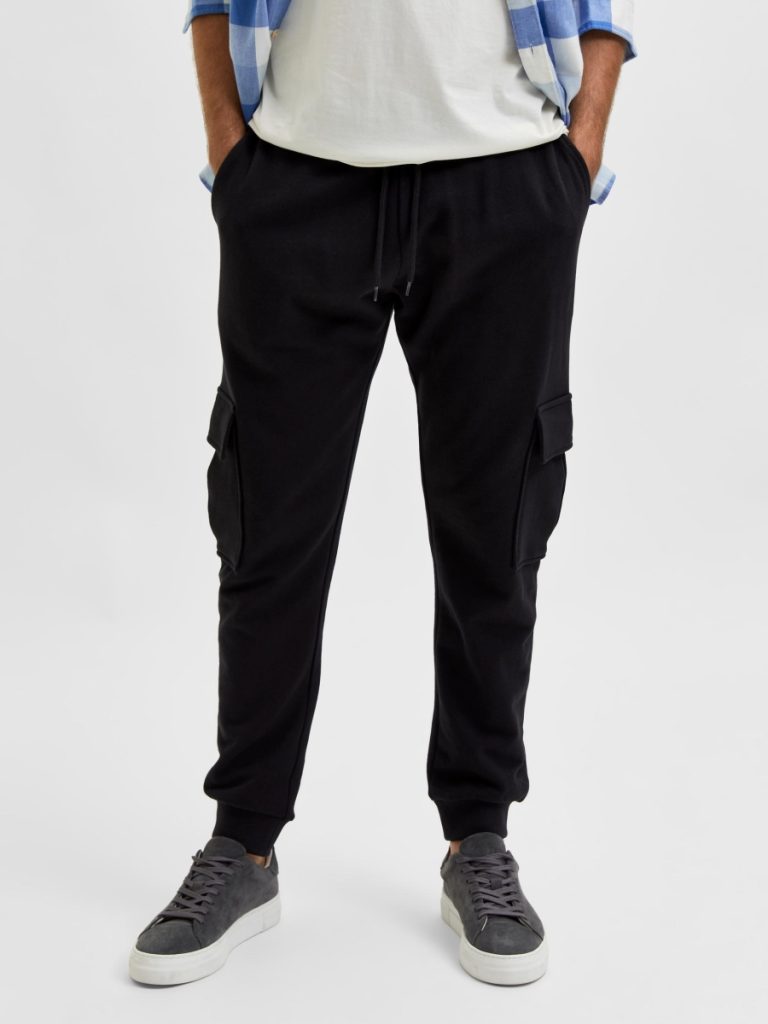 SELECTED homme cargo sweat pants black