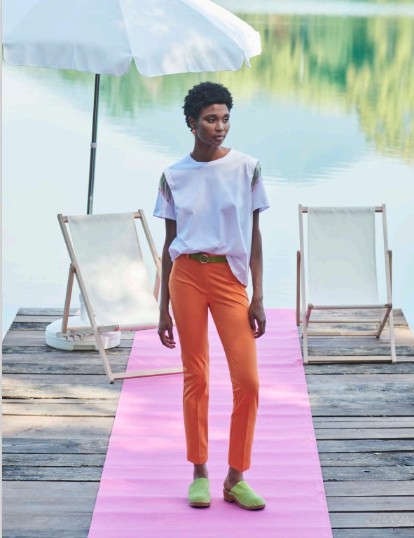 Pia B. concept pantalone arancio