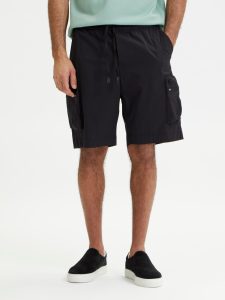 SELECTED homme cargo shorts black