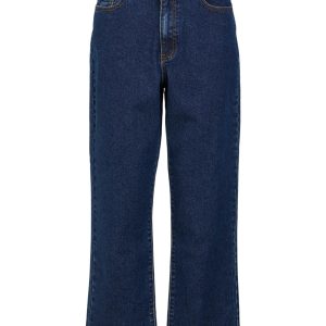 OBJECT hw straight ancle jeans dark blue denim