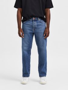 SELECTED homme loose jeans medium blue denim