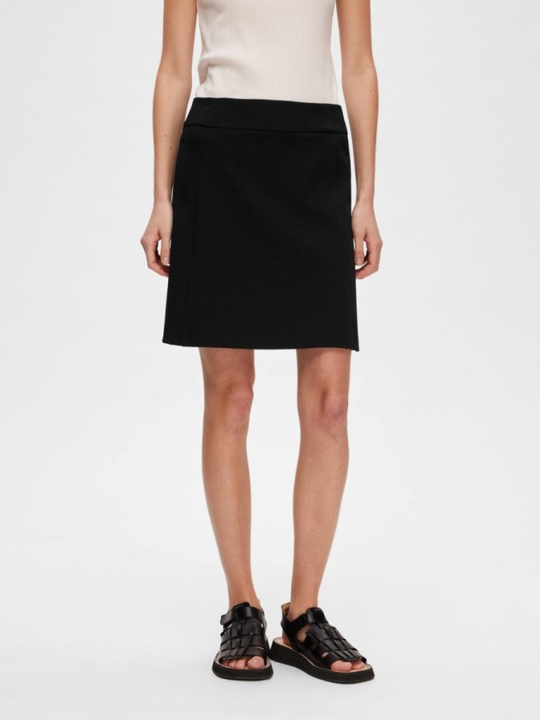 SELECTED femme hw mini skirt black