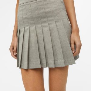 OBJECT mw short skirt light grey melange