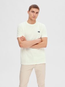SELECTED homme ss o-neck tee cloud dancer